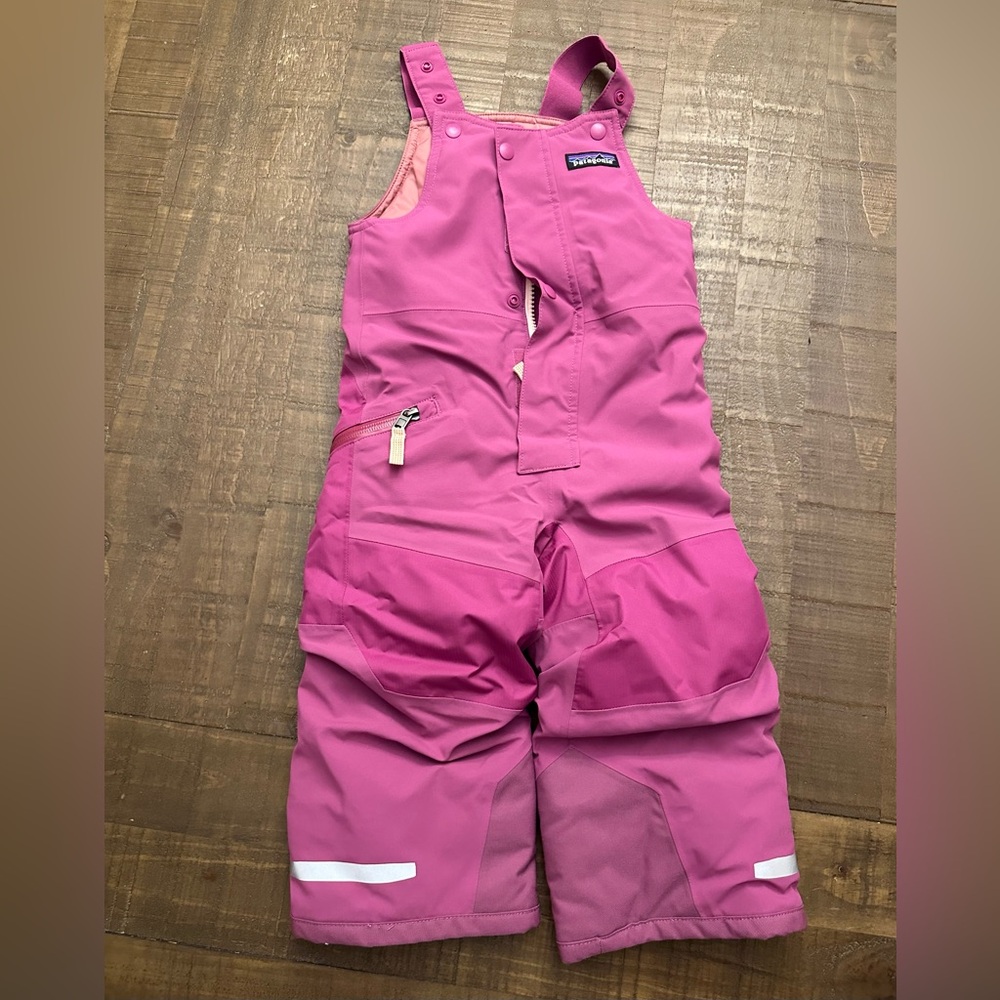 Patagonia Pink Snow Pile Bibs - size 2T